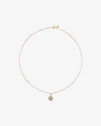 0.30 Carat TW Cushion Shaped Diamond Cluster Pendant Necklace in 10kt Yellow Gold