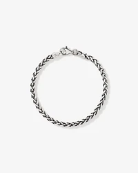 21cm (8.2") 3.8mm Width Wheat Curb Chain Bracelet in Oxidised Sterling Silver