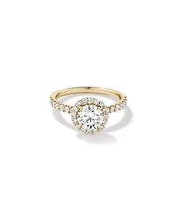 1.79 Carat TW Round Brilliant Laboratory-Grown Diamond Halo Engagemet Ring in 14kt White Gold