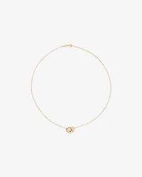 45cm (18”) Double Circle Necklace in 10kt Yellow Gold