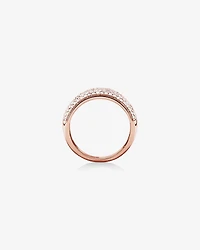 Diamond Pave Ring with 1.00 Carat TW Diamond in 10kt Rose Gold