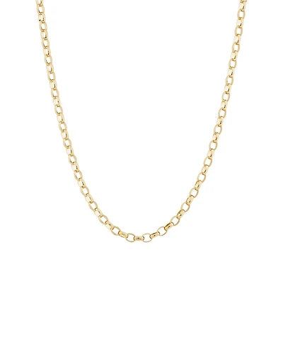 55cm (22") Solid Oval Belcher Chain 10kt Yellow Gold