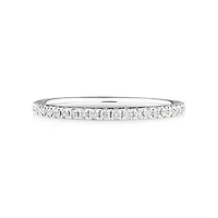 Alliance en or blanc 14 K avec diamants totalisant 0,20 ct