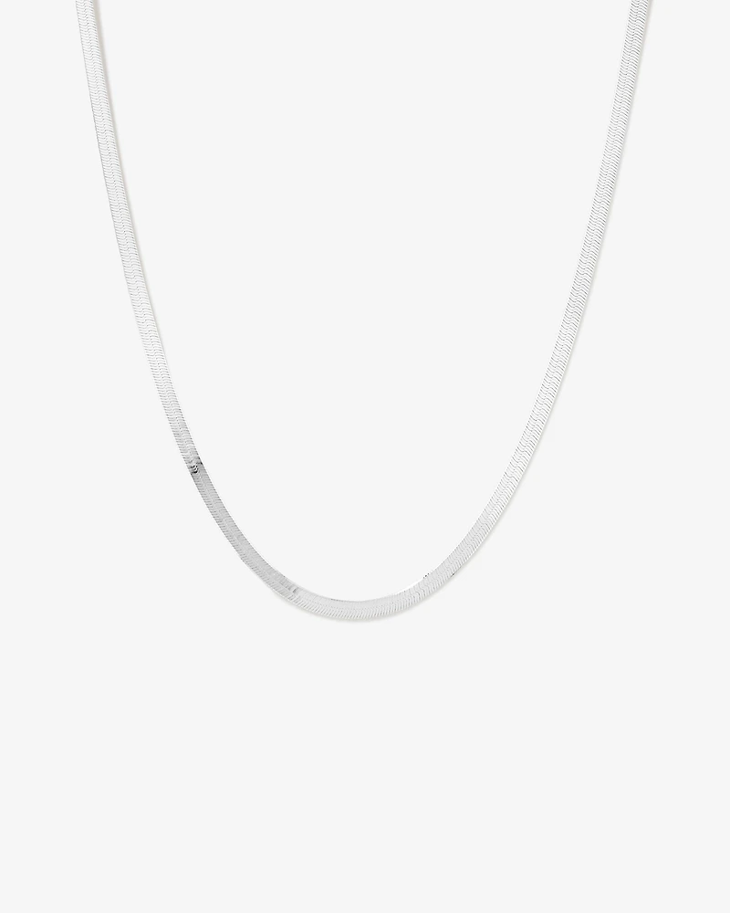 45cm (17") 4.5mm-5mm Width Snake Chain In Sterling Silver