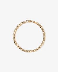 21cm (8.5") 5.5mm Semi-Solid Diamond Cut Curb Bracelet in 10kt Yellow Gold