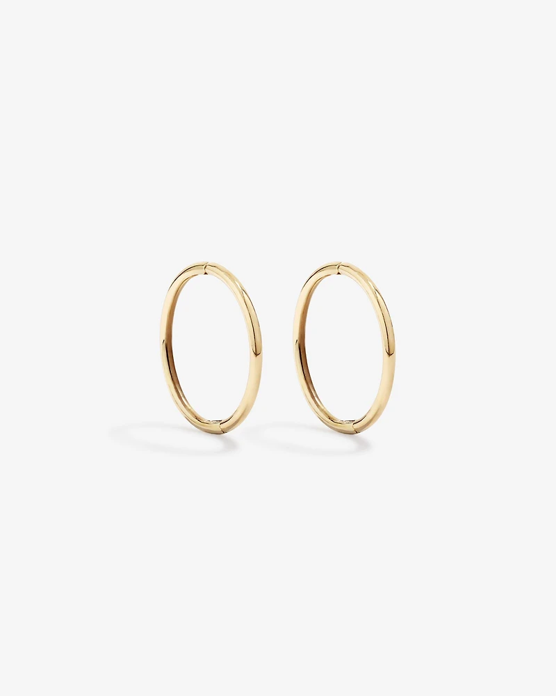 14mm Sleeper Earrings in 10kt Yellow Gold