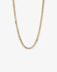 55cm (22") 9mm Width Semi Solid Diamond Cut Curb Chain in 10kt Yellow Gold