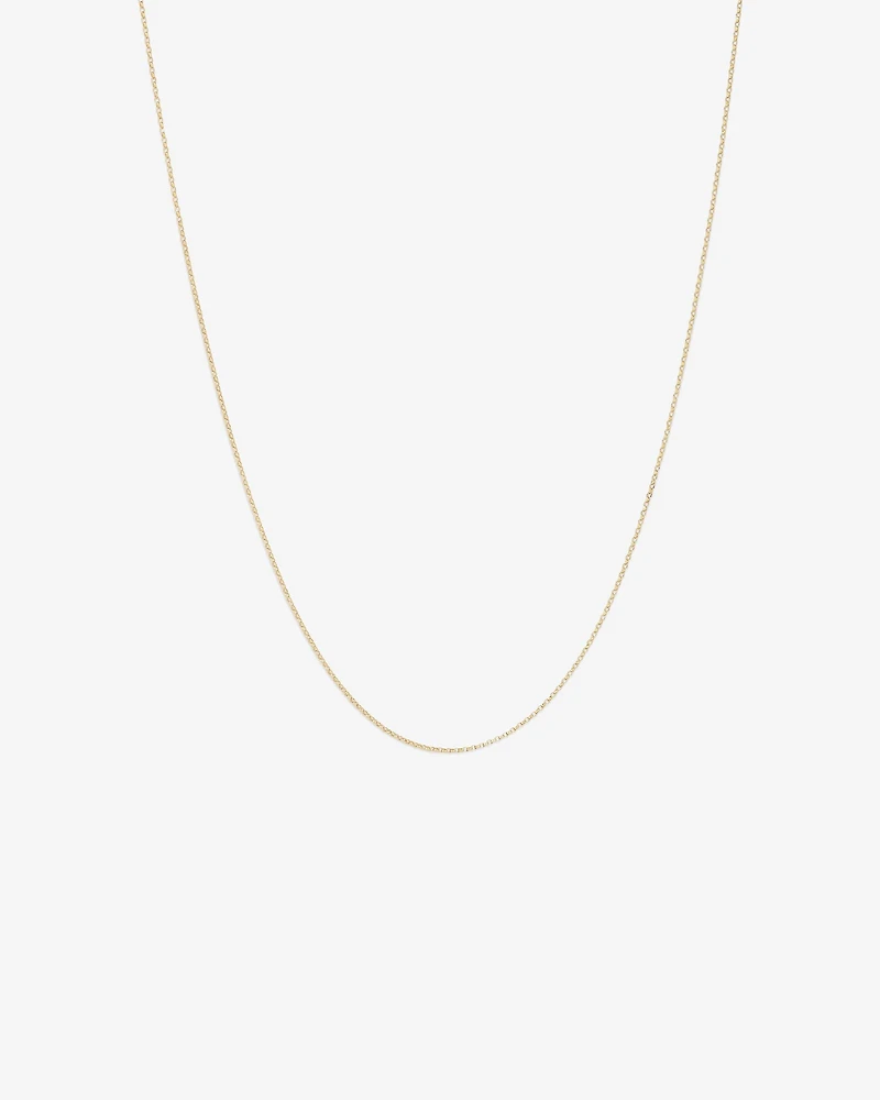 45cm (18") 1mm-1.5mm Width Solid Belcher Chain in 10kt Yellow Gold
