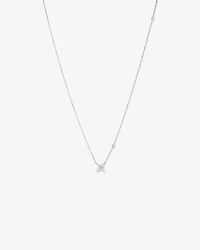 0.65 Carat TW Floret Laboratory-Grown Diamond Necklace in 10kt White Gold