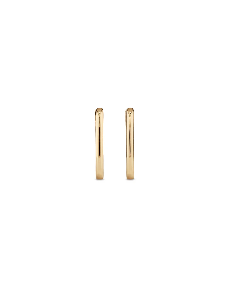 Huggie Paperclip Earrings in 10kt Yellow Gold