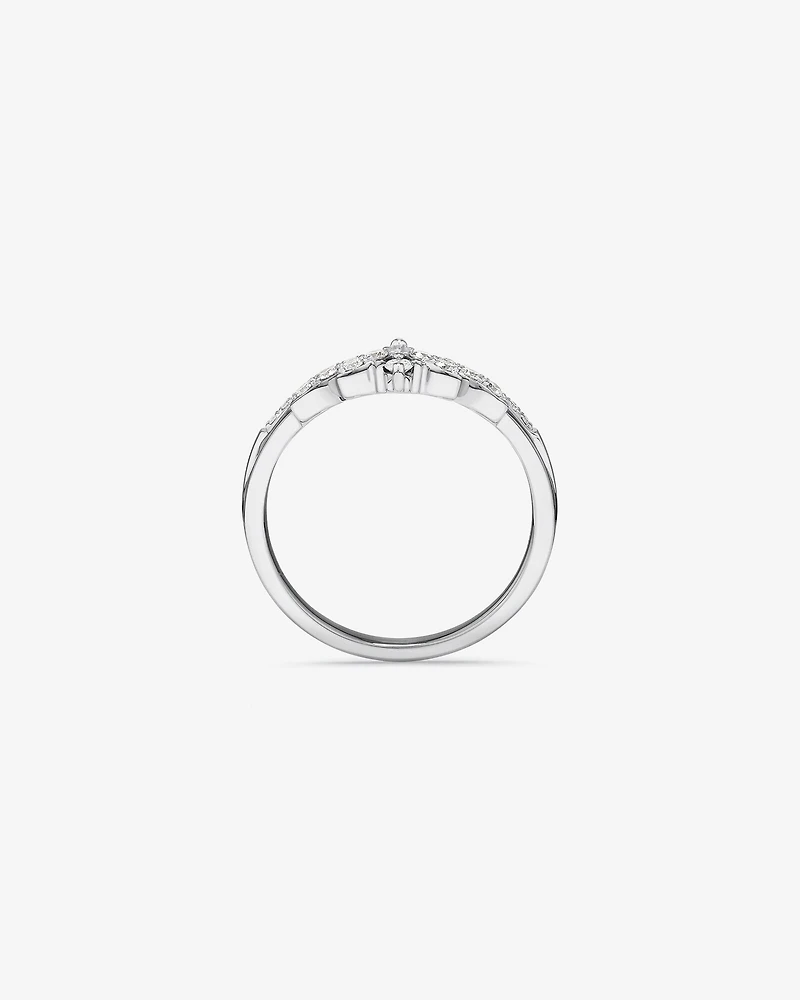 Wedding Ring with 0.23 Carat TW of Diamonds in 14kt White Gold