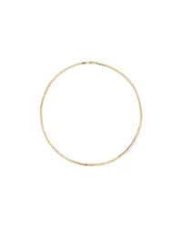 55cm (22") 3.75mm Width Solid Flat Bevelled Curb Chain in 10kt Yellow Gold