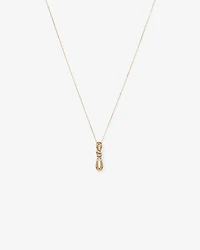 Pendentif à nœuds de diamants TW de 0,07 carat en or jaune 10 carats