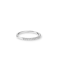 Alliance en or blanc 14 K avec diamants totalisant 0,20 ct