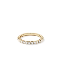 Alliance en or jaune 14 carats avec diamant rond brillant de 0,50 carat