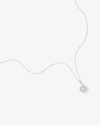1.50 Carat TW Diamond Halo Everlight Pendant in 10kt White Gold