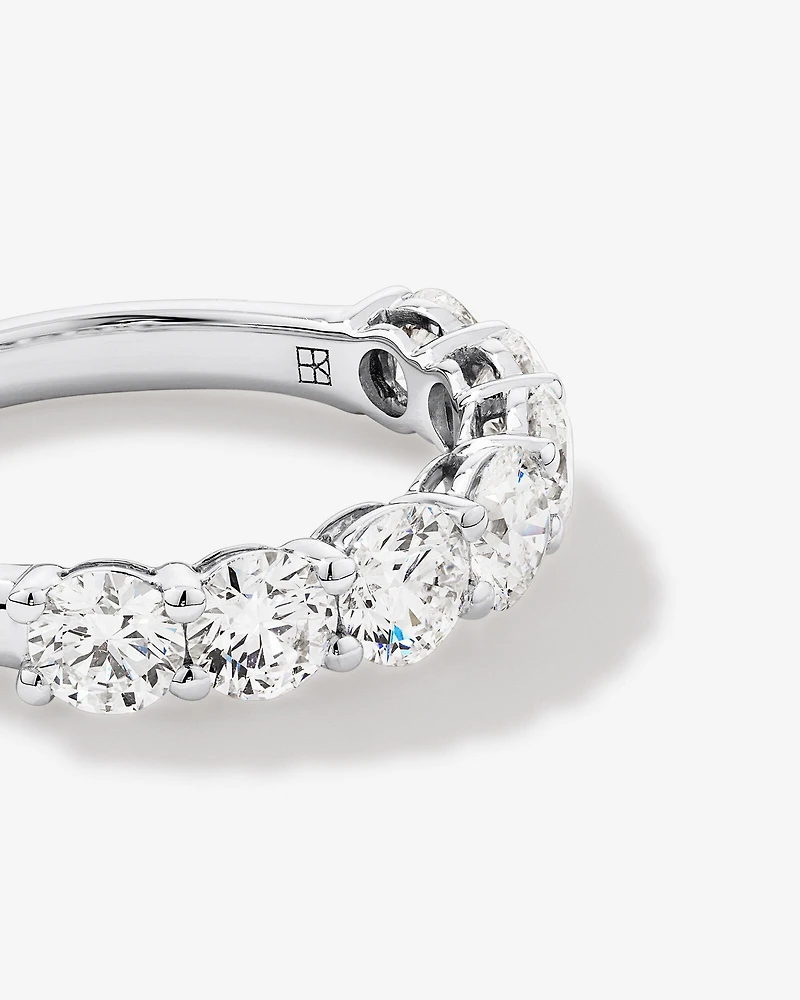 2.00 Carat TW Round Brilliant Laboratory-Grown Diamond Wedding Ring in 14kt White Gold