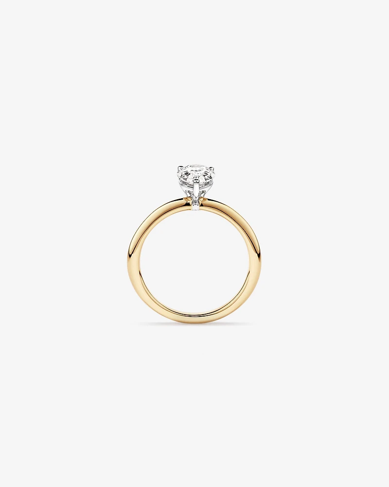 1.25 Carat TW Pear Laboratory-Grown Diamond Solitaire Engagement ring in 14kt Yellow and White Gold