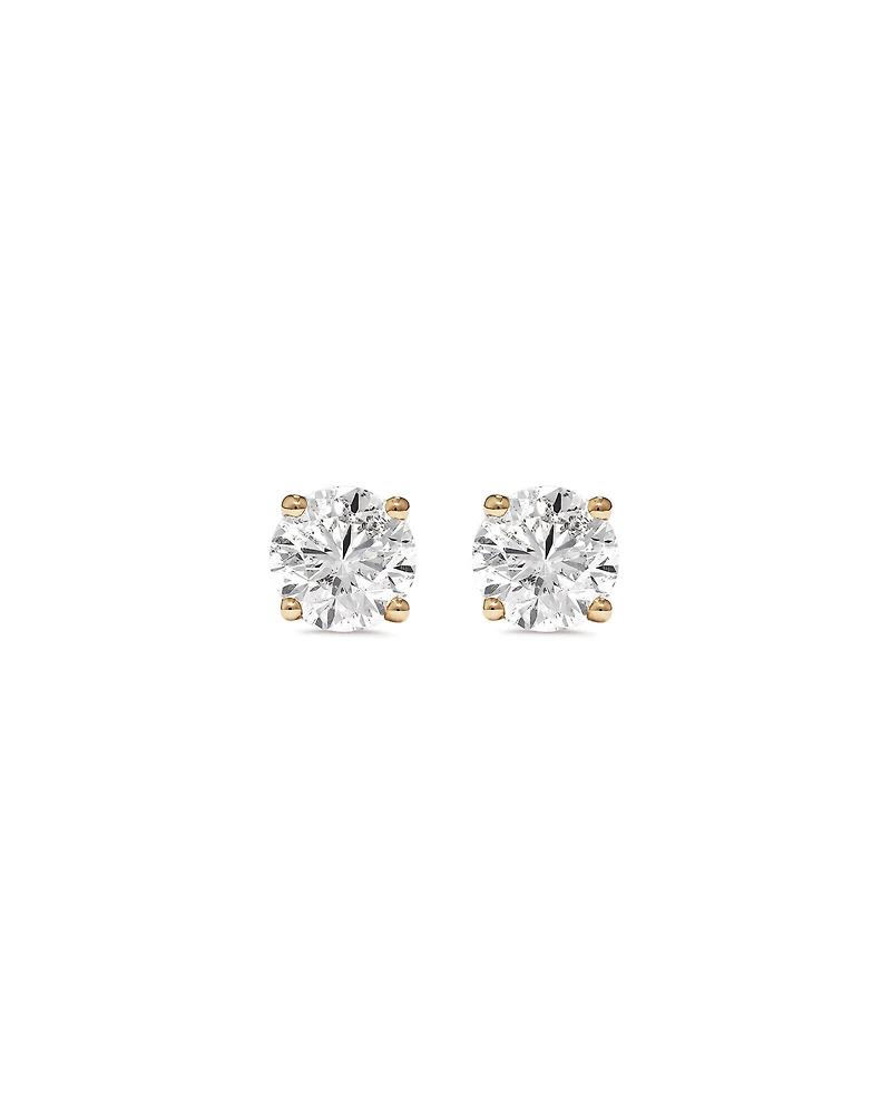 1.00 Carat TW Diamond Solitaire Stud Earrings in 18kt White Gold