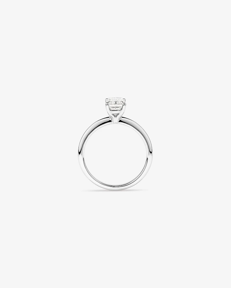 1.25 Carat TW Emerald Cut Laboratory-Grown Diamond Solitaire Engagement Ring In 14kt White Gold