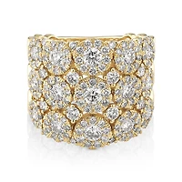 3 Row Bubble Ring with 3.00 Carat TW Diamonds in 14kt Gold