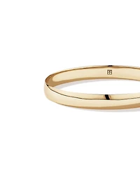 65mm (2.5") 7.7mm Width Solid Oval Bangle in 10kt Yellow Gold