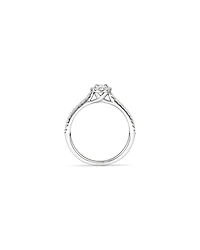 Oval Halo Ring with 0.50 Carat TW of Diamonds in 14kt White Gold