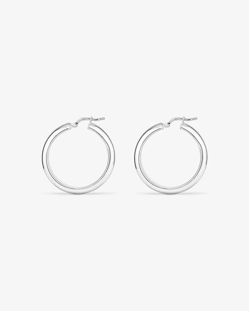 25mm Hoop Earrings in Sterling Silver