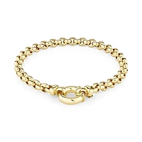 19cm (7.5") 5mm-5.5mm Width Hollow Belcher Bracelet in 10kt Yellow Gold