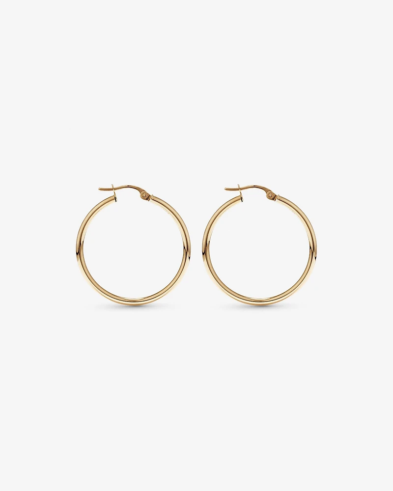 25mm Hoop Earrings in 10kt Rose Gold