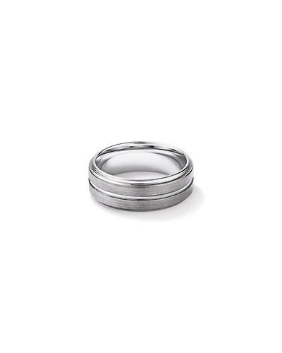 8mm Patterned Wedding Band Tungsten