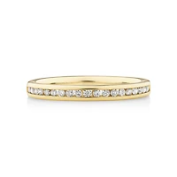 Wedding Band with Carat TW of Diamonds in 14kt Yellow Gold