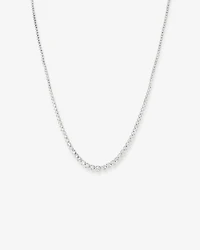 10.00 Carat TW Graduated Diamond Riviera Tennis Necklace in 18kt White Gold