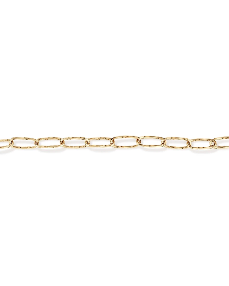 Diamond Cut Oval Twist Link Bracelet in 10kt Yellow Gold