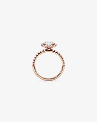 1.79 Carat TW Round Brilliant Laboratory-Grown Diamond Halo Engagemet Ring in 14kt White Gold