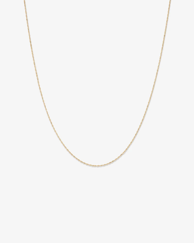 45cm (18") Singapore Chain in 10kt Yellow Gold