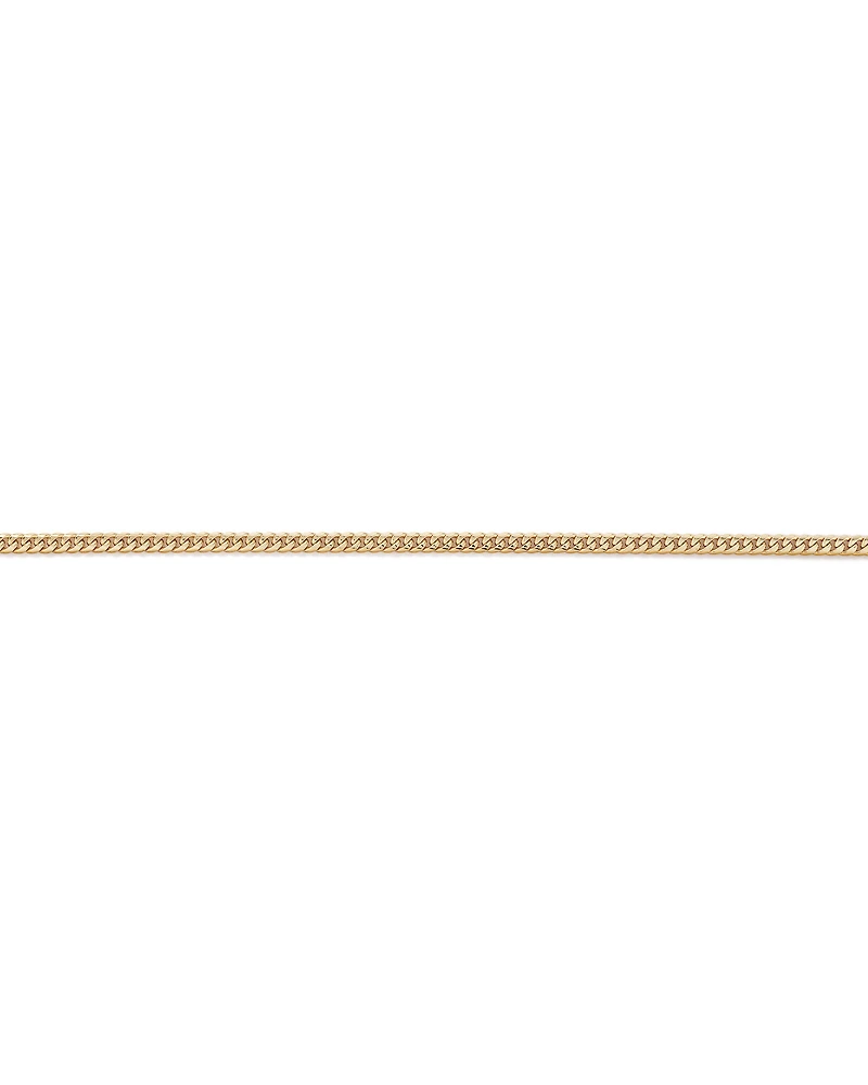 50cm (20") 6.15mm Width Semi Solid Miami Curb Chain in 10kt Yellow Gold