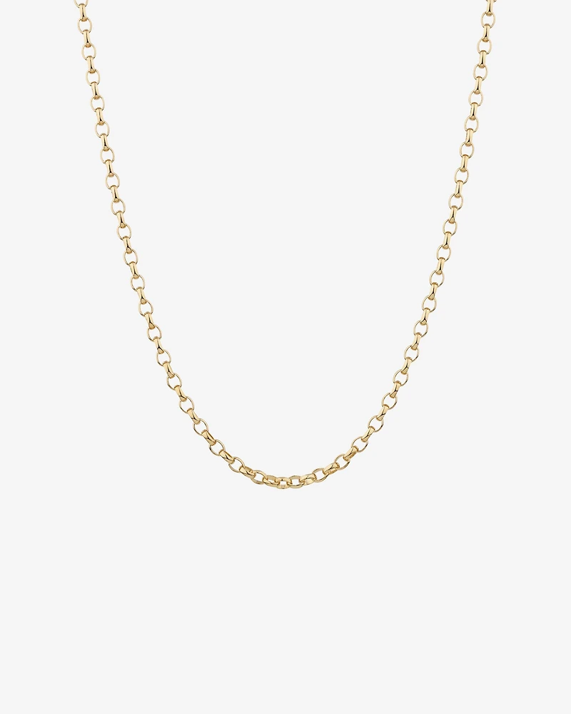 60cm (24") Oval Belcher Chain in 10kt Yellow Gold