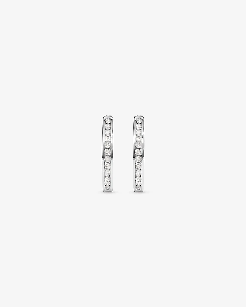 Huggie Earrings with 0.50 Carat TW of Diamonds in 10kt Rose Gold
