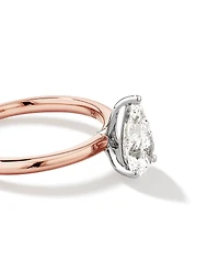 1.25 Carat TW Pear Laboratory-Grown Diamond Solitaire Engagement ring in 14kt Yellow and White Gold