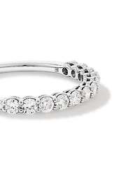 Bague De Mariage En Diamant De Laboratoire Rond Brillant De 0,60 Carat Poids Total Sertie De Griffes En Or Blanc 14 Carats