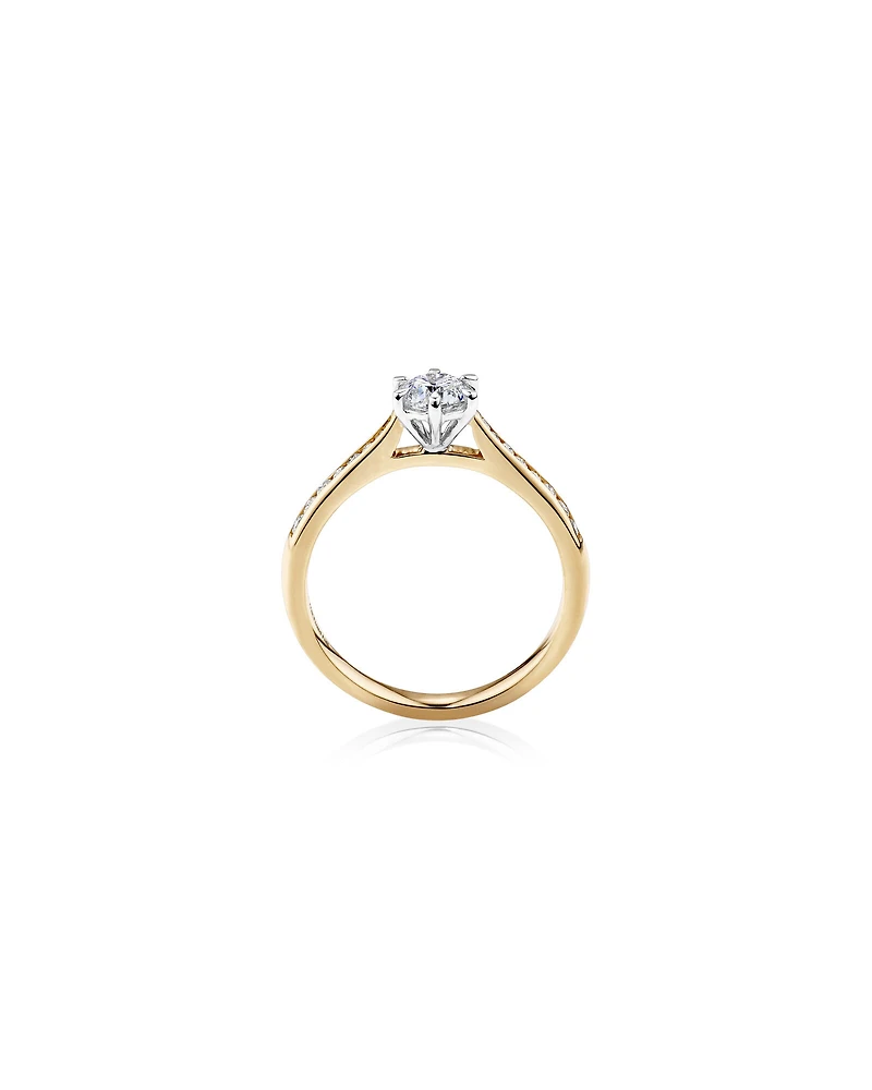 Ring with Carat TW of Diamonds in 14kt Yellow & White Gold