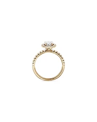 1.78 Carat TW Oval Laboratory-Grown Diamond Halo Engagement Ring in 14kt White Gold