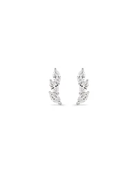 0.96 Carat TW Floret Laboratory-Grown Diamond Climber Earrings in 10kt White Gold