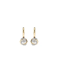 0.35 Carat TW Diamond Everlight Swirl Drop Huggie Earrings in 10kt Yellow Gold