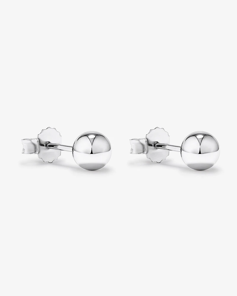 Boucles d'oreilles clous en forme de boule de mm en argent sterling