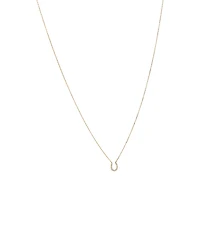 Collier à pendentif fer à cheval en or jaune 10 K avec diamants totalisant 0,10 ct