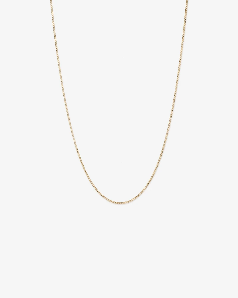 50cm (20") 1.96mm Width Semi Solid Curb Chain in 10kt Yellow Gold