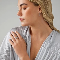 Ring with Aquamarine in 10kt White Gold