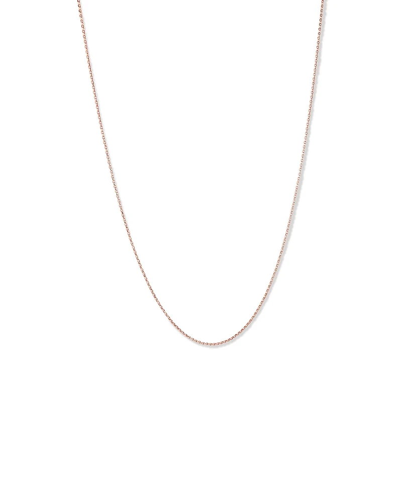 45cm (18") 1mm-1.5mm Width Solid Belcher Chain in 10kt Yellow Gold